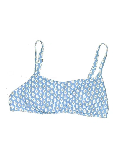 Pre-owned Vineyard Vines Swimsuit Top Blue Print Pattern Swimwear