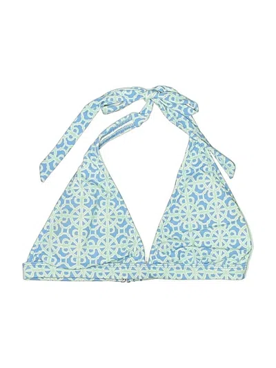 Pre-owned Vineyard Vines Swimsuit Top Blue Print Pattern Swimwear