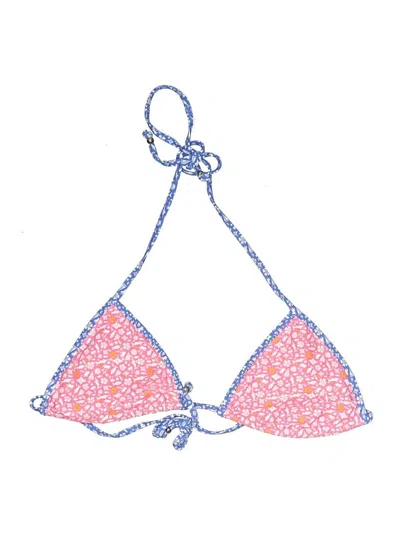 Pre-owned Vineyard Vines Swimsuit Top Pink Tweed Pattern Swimwear