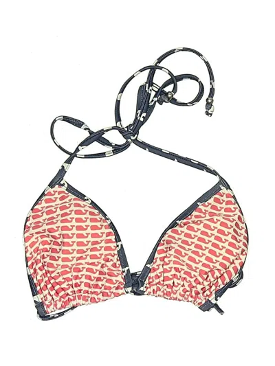 Pre-owned Vineyard Vines Swimsuit Top Red Print Pattern Swimwear