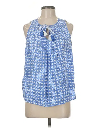 Pre-owned Vineyard Vines Tank Top Blue Halter Neckline Tops