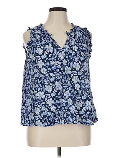 Pre-owned Vineyard Vines Tank Top Blue Halter Neckline Tops