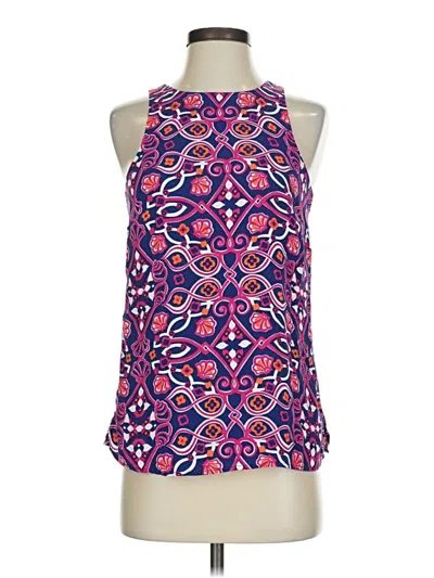 Pre-owned Vineyard Vines Tank Top Purple Halter Neckline Tops