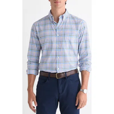 Vineyard Vines Tattersall Performance Button Down Shirt In Blue