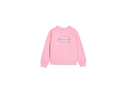 Vineyard Vines Terry Sweatshirt (toddler/little Kid/big Kid) Girl's Sweatshirt Neon Bloom: Lg (14 Big Kid) In Pink