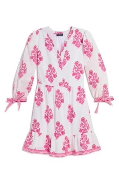 Vineyard Vines Tessa Floral Tie Sleeve Minidress In Multi