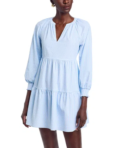 Vineyard Vines Tessa Harbor Tiered Mini Dress In Blue