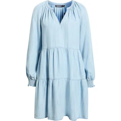 Vineyard Vines Tessa Long Sleeve Chambray Dress In Blue