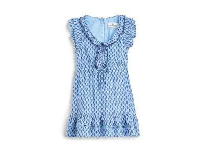 Vineyard Vines Thalia Dress (toddler/little Kid/big Kid) Girl's Dress Sutton Block Moon: 3t In Blue