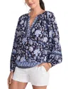 Vineyard Vines Thalia Floral Print Top In Multi