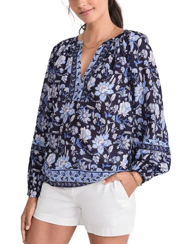 Vineyard Vines Thalia Floral Print Top In Multi
