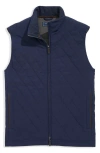 Vineyard Vines Dorset Quilted Stretch Wool Vest In Blue