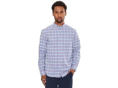Vineyard Vines Tiki Torch Plaid Performance Cotton Shirt Men's Clothing Shallow Sea: 2xl In Multi