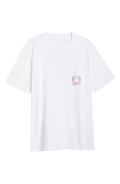 Vineyard Vines Tile Lobster Pocket Cotton Graphic T-shirt In White