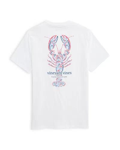 Vineyard Vines Tile Lobster Short Sleeve Pocket Tee In Red
