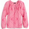 Vineyard Vines Tile Print Cotton Blend Top In Cora Tile Pink