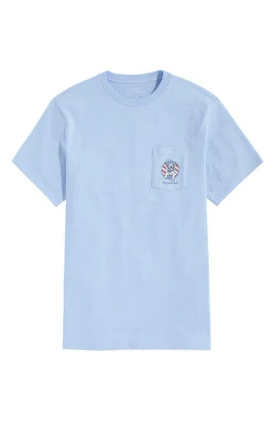 Vineyard Vines Usa Dog Life Graphic T-shirt In Jake Blue
