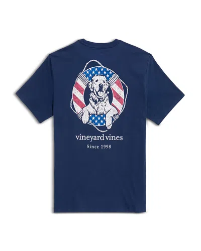 VINEYARD VINES USA DOG LIFE RING POCKET TEE