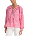 Vineyard Vines Tile Print Cotton Blend Top In Cora
