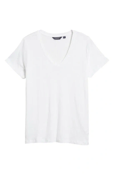 Vineyard Vines V-neck Linen T-shirt In White