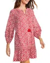 Vineyard Vines Vineyard Tile Print Shirt Dress In Floral Pistachio