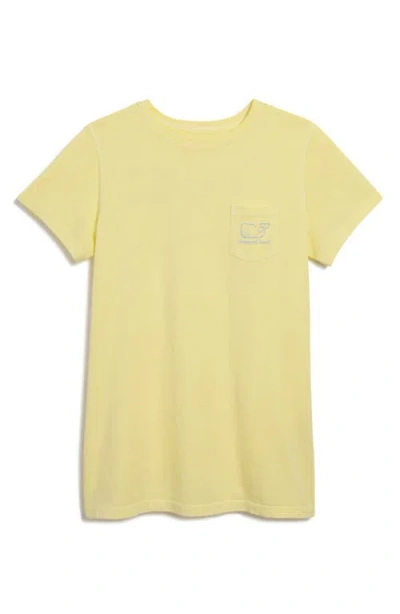 Vineyard Vines Vintage Whale Cotton Graphic Pocket T-shirt In Yellow