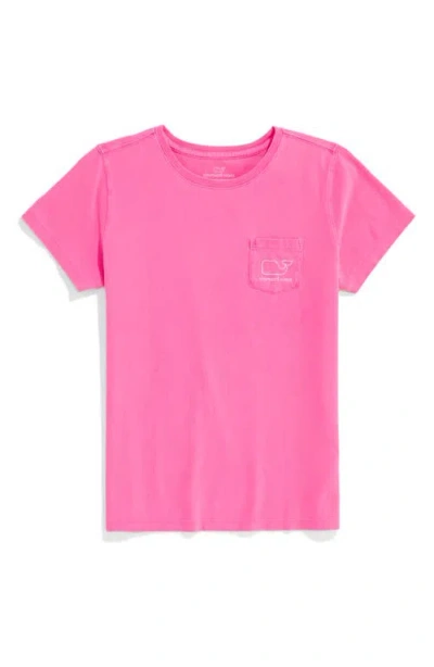 Vineyard Vines Vintage Whale Cotton Graphic Pocket T-shirt In Pink