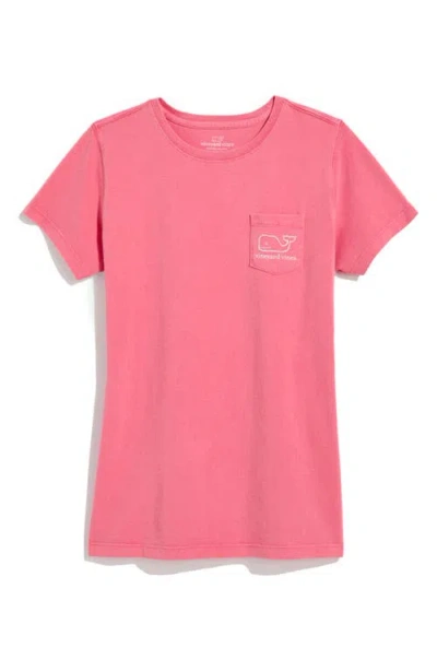 Vineyard Vines Vintage Whale Cotton Graphic Pocket T-shirt In Sunset Pink