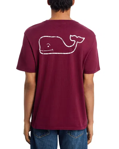 Vineyard Vines Vintage Whale Short Sleeve Pocket Tee In Purple