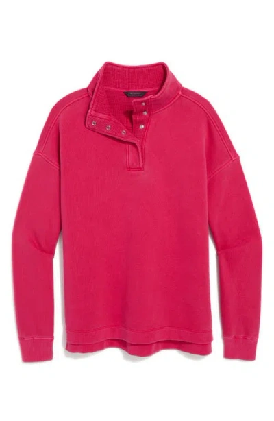 Vineyard Vines Waffle Mix Half Snap Cotton Pullover In Pink