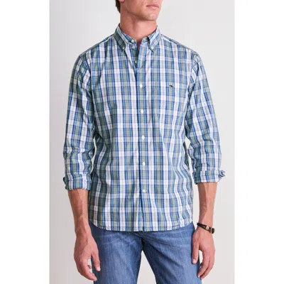 Vineyard Vines Washashore Classic Fit Plaid Stretch Cotton Button-down Shirt In Blue