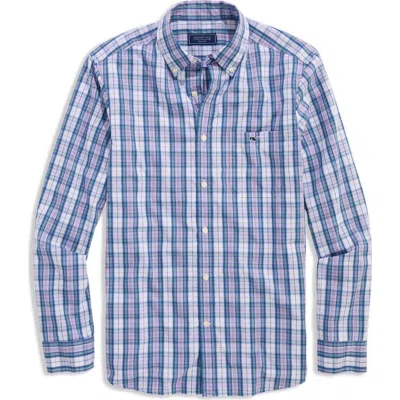 Vineyard Vines Washashore Classic Fit Plaid Stretch Cotton Button-down Shirt In Blue