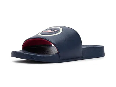 Vineyard Vines Whale Dot Pool Slides (little Kid/big Kid) Boys Shoes Nautical Navy: 3-4 (little Kid) M In Multi