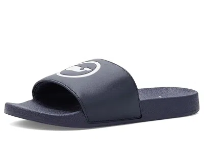 Vineyard Vines Whale Dot Pool Slides (little Kid/big Kid) Boys Shoes Vineyard Navy: 10-11 (big Kid) M In Blue