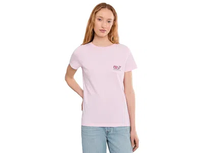 Vineyard Vines Whale Fill Short Sleeve Pocket T-shirts In Pink