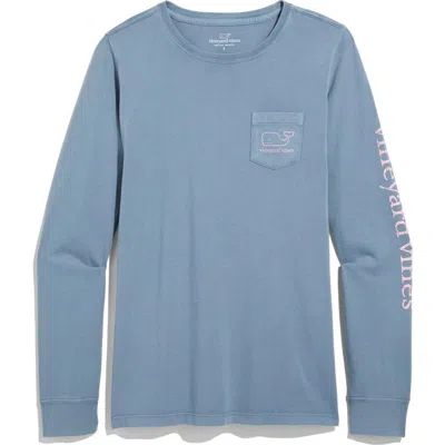 Vineyard Vines Whale Graphic Long Sleeve Pocket T-shirt In Blue