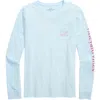 Vineyard Vines Whale Graphic Long Sleeve Pocket T-shirt In Blue