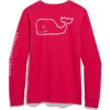 Vineyard Vines Whale Graphic Long Sleeve Pocket T-shirt In Red
