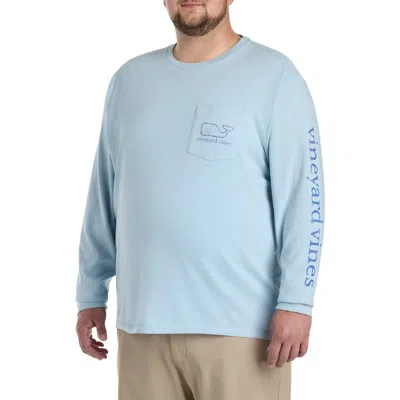 Vineyard Vines Whale Long-sleeve Graphic Tee In Bright Blue