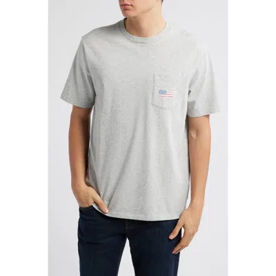 Vineyard Vines Whale Pocket T-shirt In Grey Heather