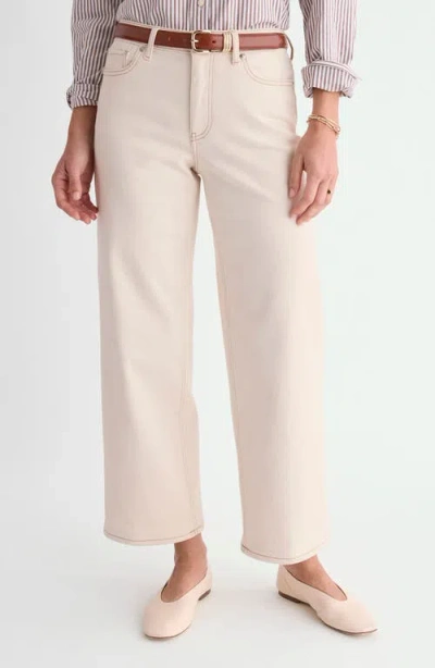 Vineyard Vines Whitney High Waist Wide Leg Jeans In Neutral