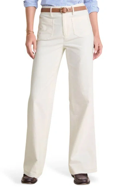 Vineyard Vines Wide Leg Corduroy Trousers In Marshmallow