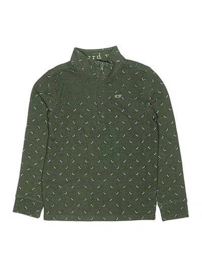 Pre-owned Vineyard Vines Kids' Windbreaker Jacket In Green