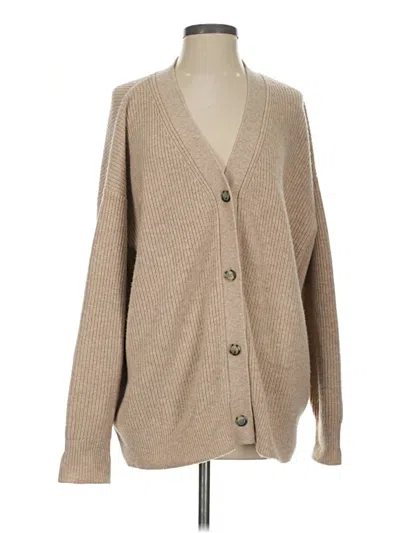 Pre-owned Vineyard Vines Wool Cardigan Sweater In Tan