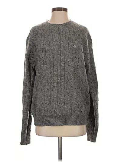 Pre-owned Vineyard Vines Wool Pullover Sweater In Gray