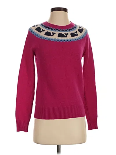 Pre-owned Vineyard Vines Wool Pullover Sweater In Pink