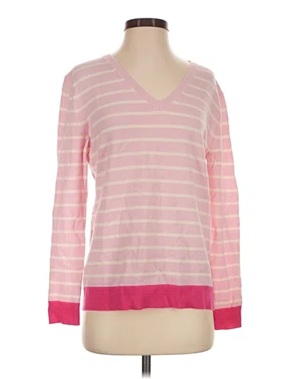 Pre-owned Vineyard Vines Wool Pullover Sweater In Pink