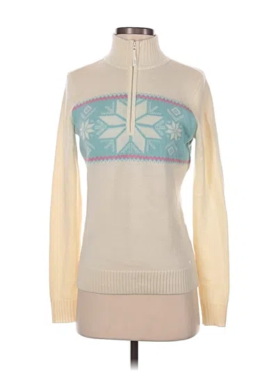 Pre-owned Vineyard Vines Wool Pullover Sweater In White