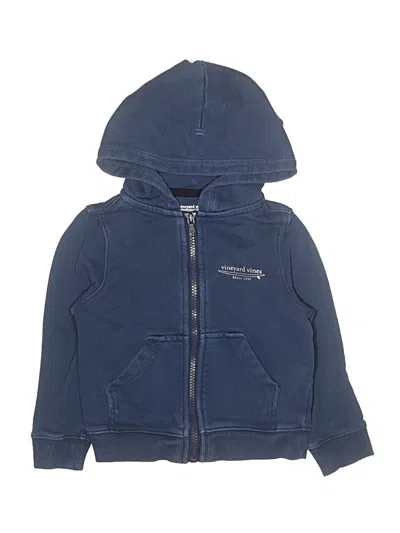 Pre-owned Vineyard Vines Kids' Zip Up Hoodie In Blue