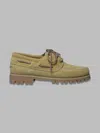 Vinny's Aztec Boat Shoes Suede Sand - Suede